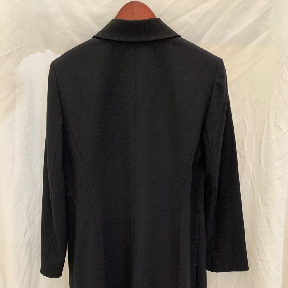 TAHARI Arthur S. Levine black hidden snap coat (12/14) - Picture 3 of 14